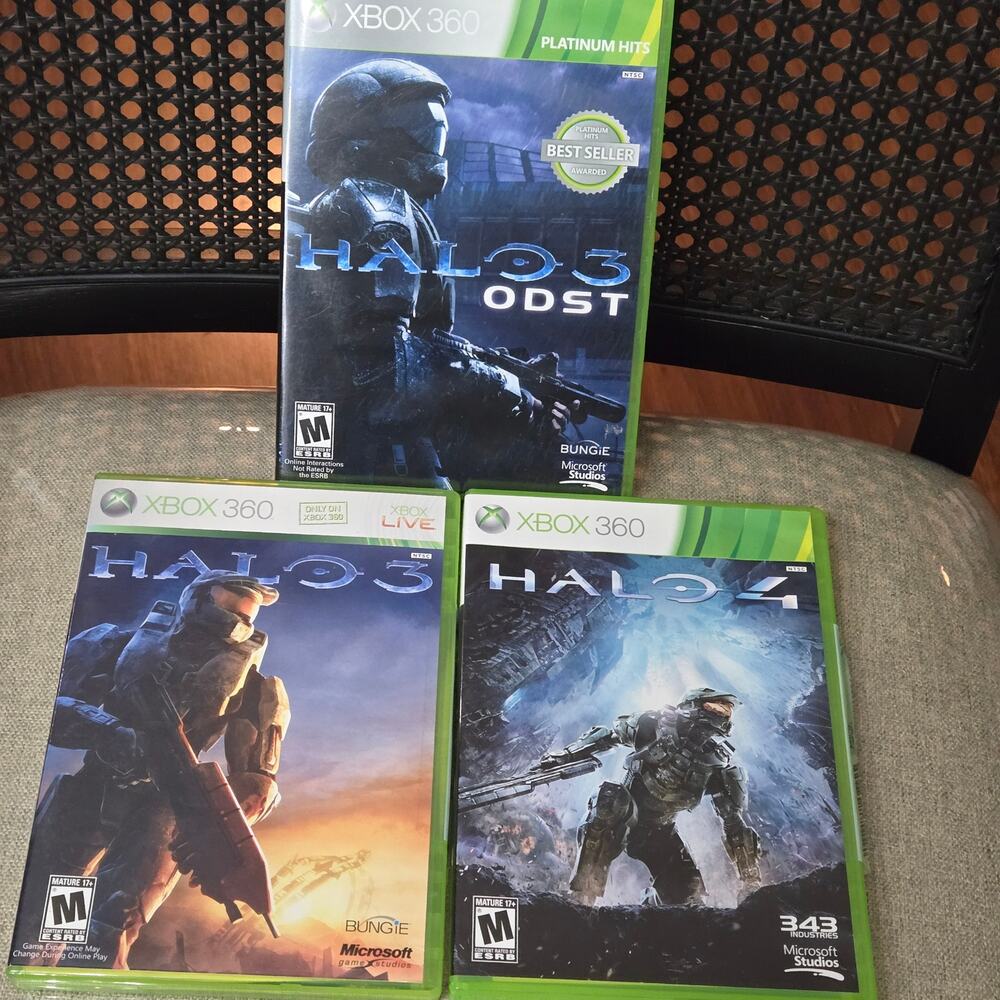 Halo 3, Halo 3: ODST & Halo 4 Xbox 360 Game Bundle (Pre-Owned)